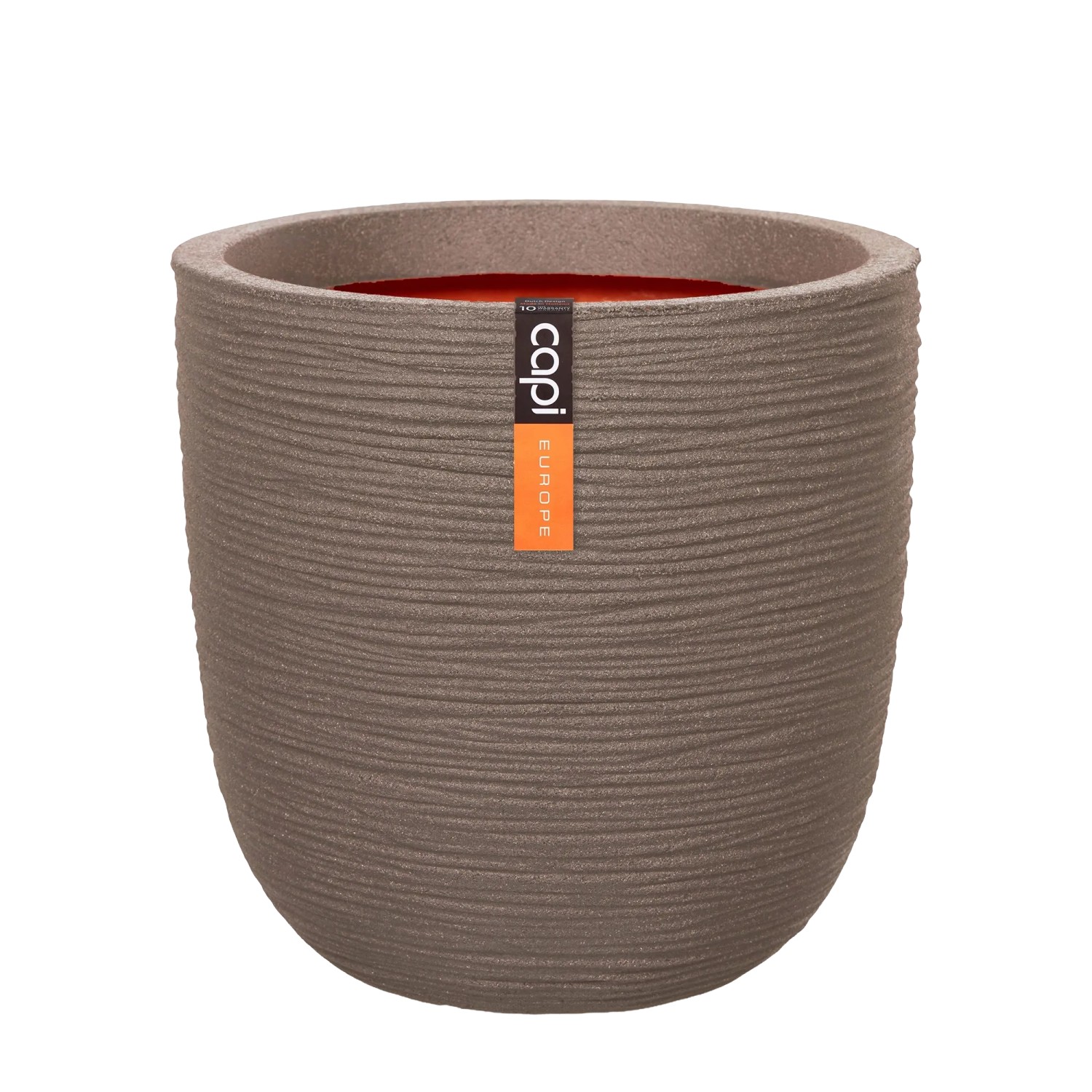 Capi Europe Blumentopf Kugel Rib NL Ø 35 cm x 34 cm Taupe