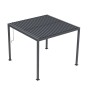 Anthrazitfarbene MWH Pergola Origin 88, 3x3m, mit verstellbarem Lamellendach aus Stahl für Garten & Terrasse.