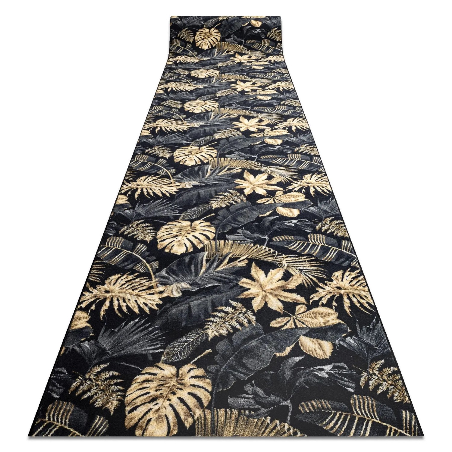 RugsX Läufer Antirutsch Monstera VG17671 Gold 80cm 130cm