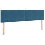 vidaXL Bett mit LED-Lichtleisten Dunkelblau 200 x 200 cm Samt 3371607_11