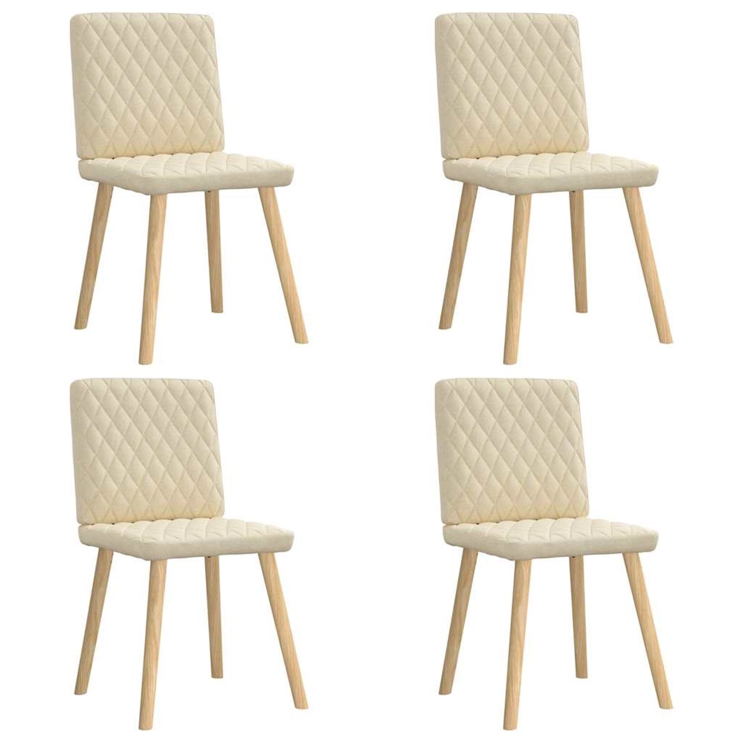 vidaXL Esszimmerstühle 4 Stk Creme Stoff 3315228 günstig online kaufen
