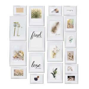 Bomoe Velvet Bilderrahmen Aluminium Silber 18tlg