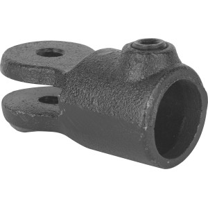 Gelenkstück Teil A, schwarz matt, für 2,7 cm Stahlrohre zum Möbelbau.