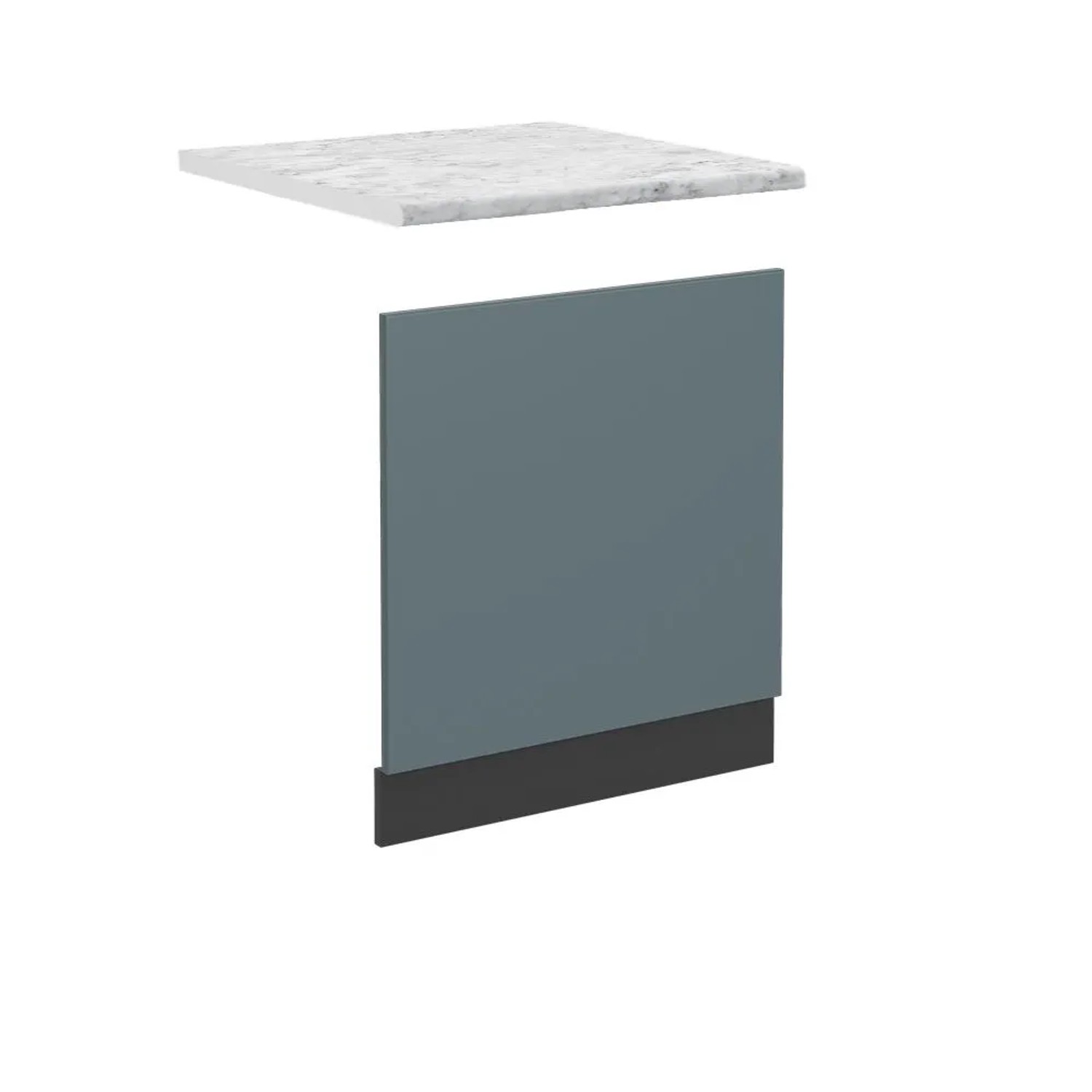 Vicco Frontblende R-Line Geschirrspüler Fronttür Blau-Grau Anthrazit AP Marmor Opt2