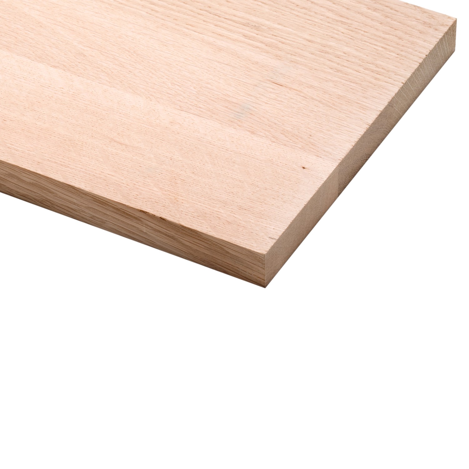 Helle Arbeitsplatte aus Eiche, 250x63x2,7 cm, für Möbelbau und Regale.