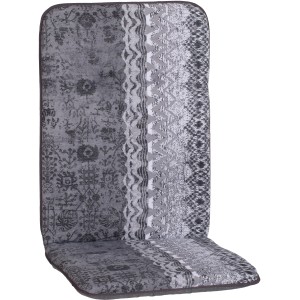 Beo Hochlehner Saumkissen Elbasan Bali, grau gestreift, 116x47x5cm. Sitzkissen für Gartenstuhl.