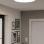 Weiße Eglo LED Deckenleuchte Connect-Z Rovito-Z (Ø 50cm) im Flur.