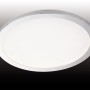 Runde LED-Deckenleuchte Gotland von Fischer & Honsel, weiß-chrom, 20 W, 2600 lm.
