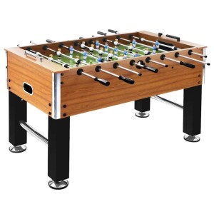 vidaXL Kickertisch Stahl 60 kg 140x74,5x87,5 cm Hellbraun und Schwarz 92502