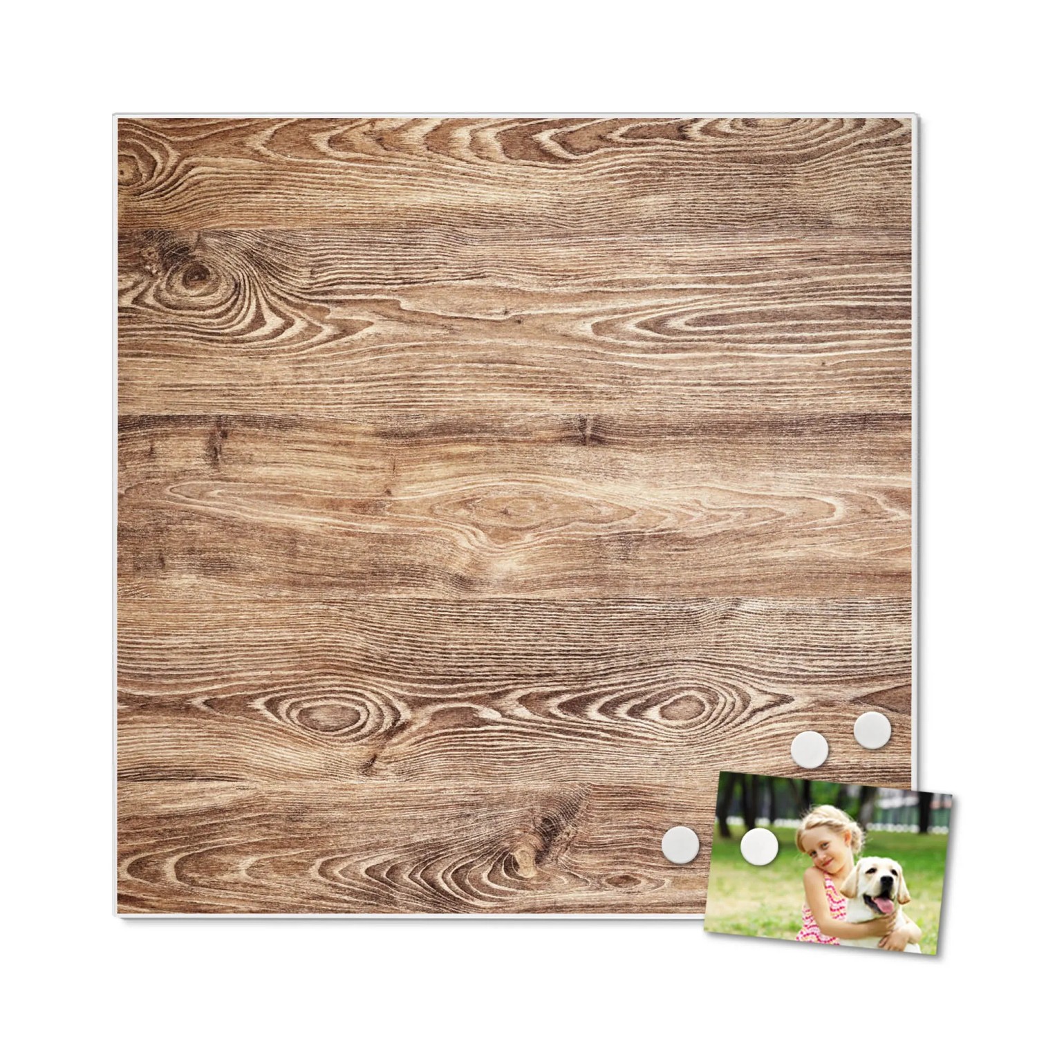 Banjado® Glas Magnettafel 50x50 Cm Mit Motiv & 4 Magneten – Beschreibbare Pinnwand Für Küche, Büro & Kinderzimmer