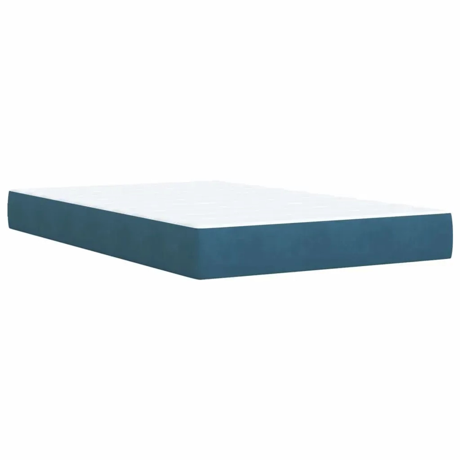 Boxspringbett mit Matratze, dunkelblau, 120x190 cm. Samtbezug, mittelfeste Matratze. Ideal für erholsamen Schlaf.