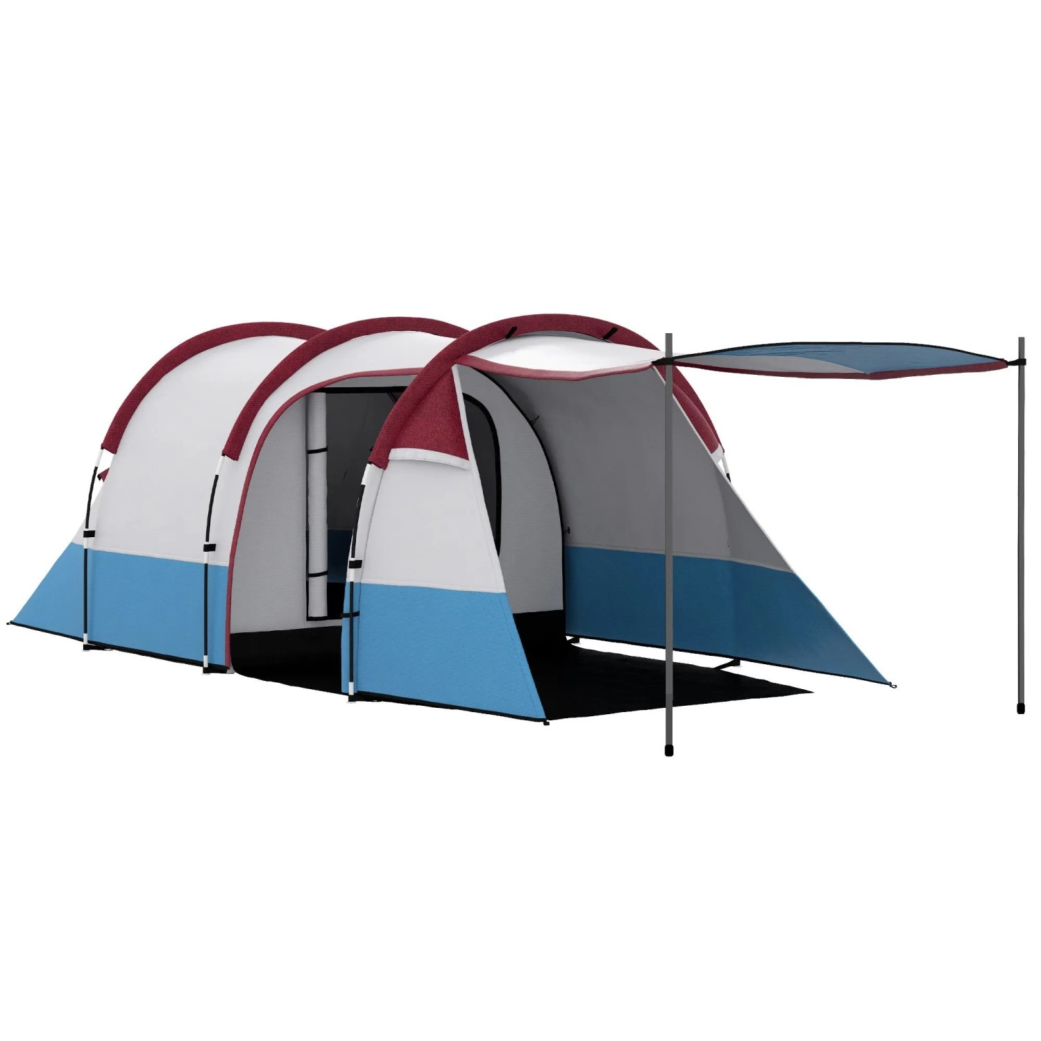 Furnicato Campingzelt 3 Personen Rot 420x200x150 Cm
