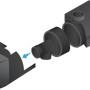 Heissner Aqua Stark Eco Teichpumpe 700 l/h, zerlegt dargestellt. Ideal für Teiche und Wasserspiele.