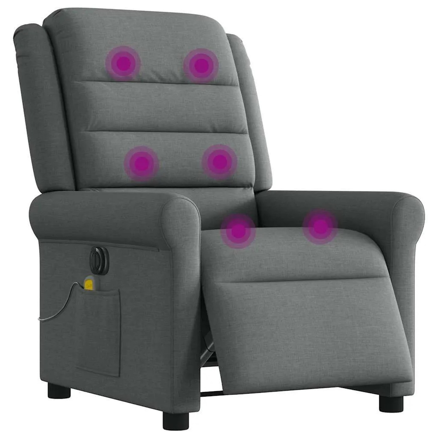 vidaXL Massagesessel Elektrisch Dunkelgrau Stoff 3303305 günstig online kaufen
