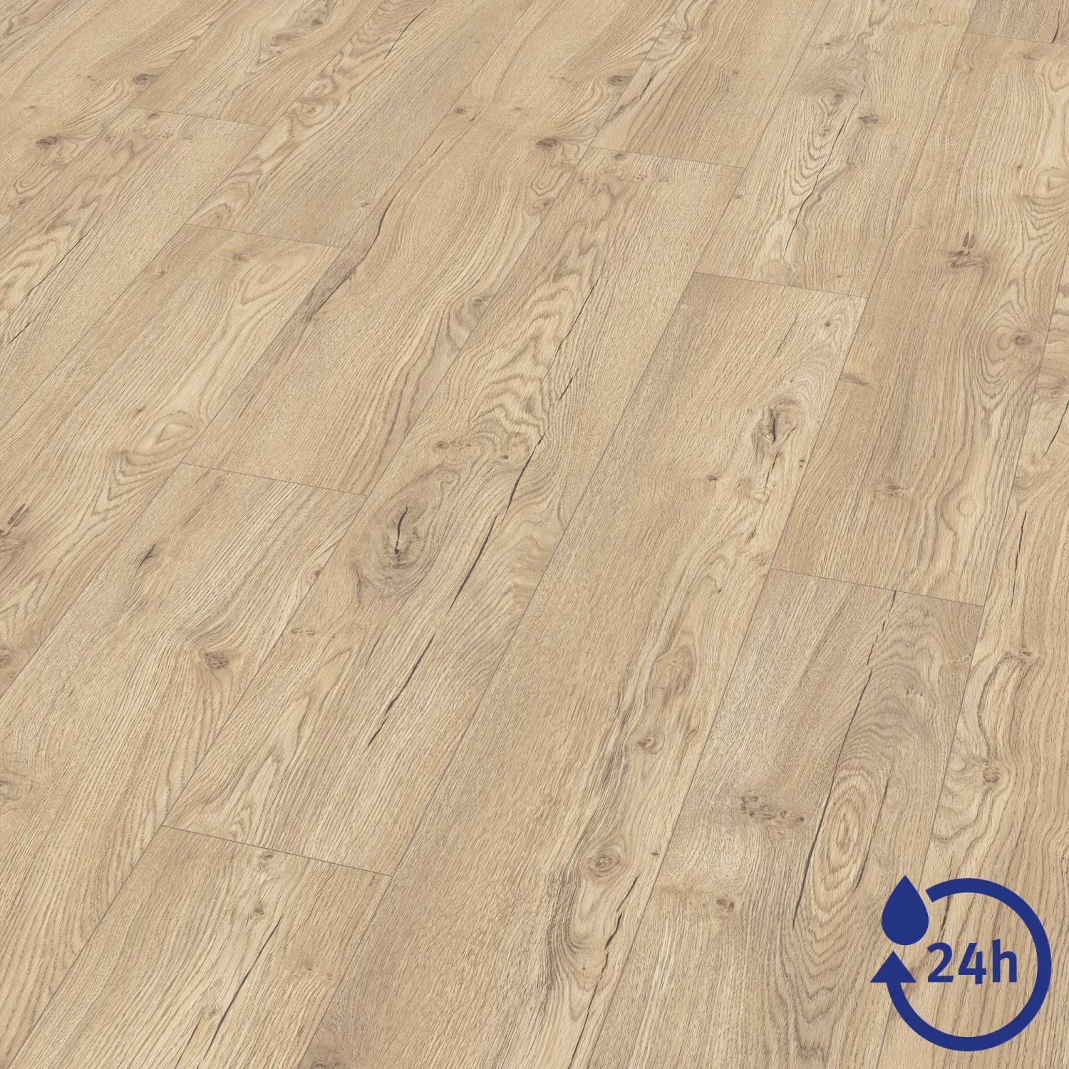 Egger Aqua Laminat EL2855 NatureSense Olchon Eiche sandbeige, wasserfest, helle Holzoptik.