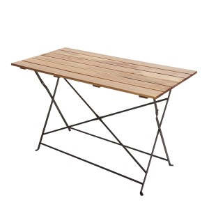 Chefgastro Biergartentisch HxBxT 117x68x71 cm Gastronomie-Qualität Akazie Naturfarben Klapptisch Gartentisch