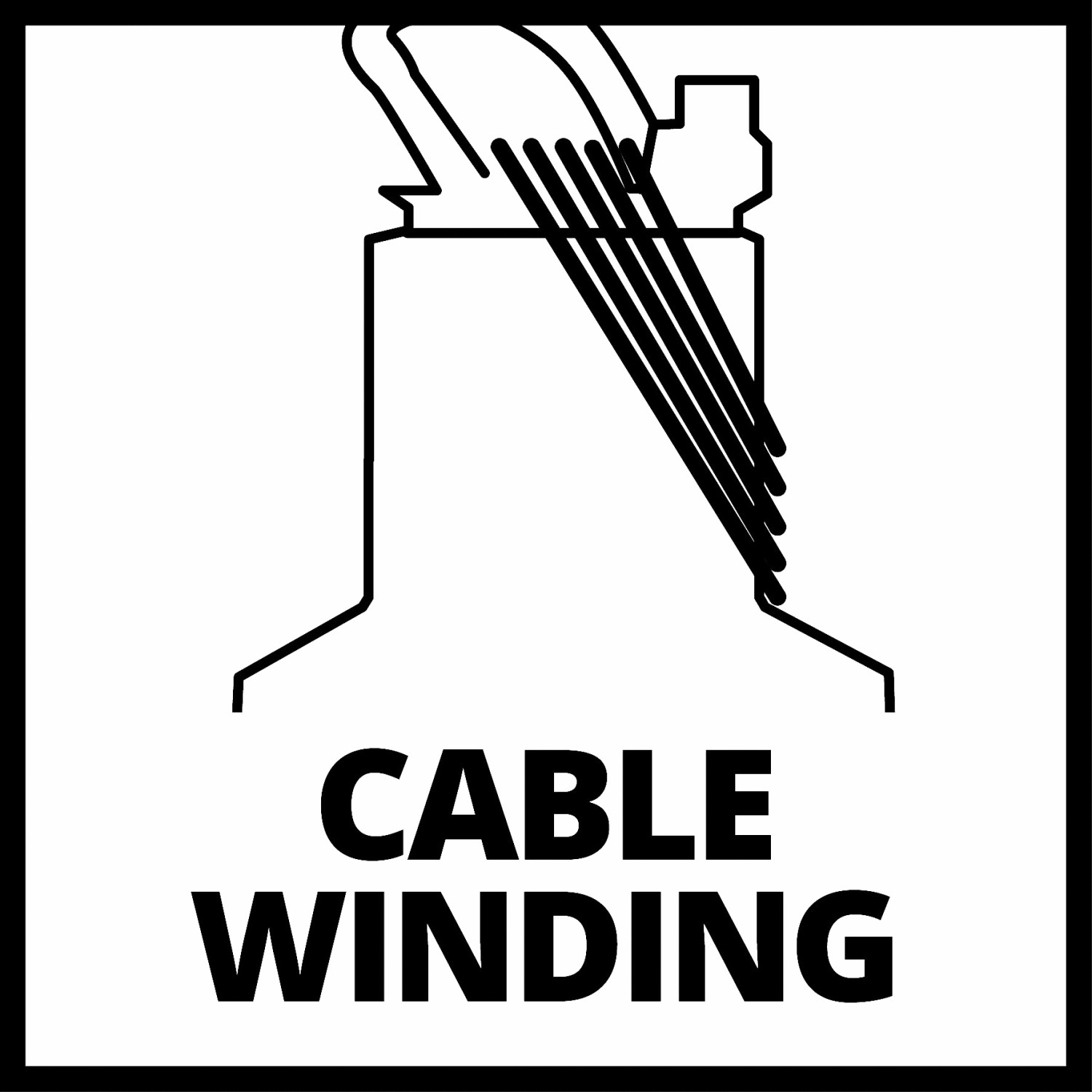 Symbol für Kabelaufwicklung an der Einhell Schmutzwasserpumpe GE-DP 7535 N LL ECO.