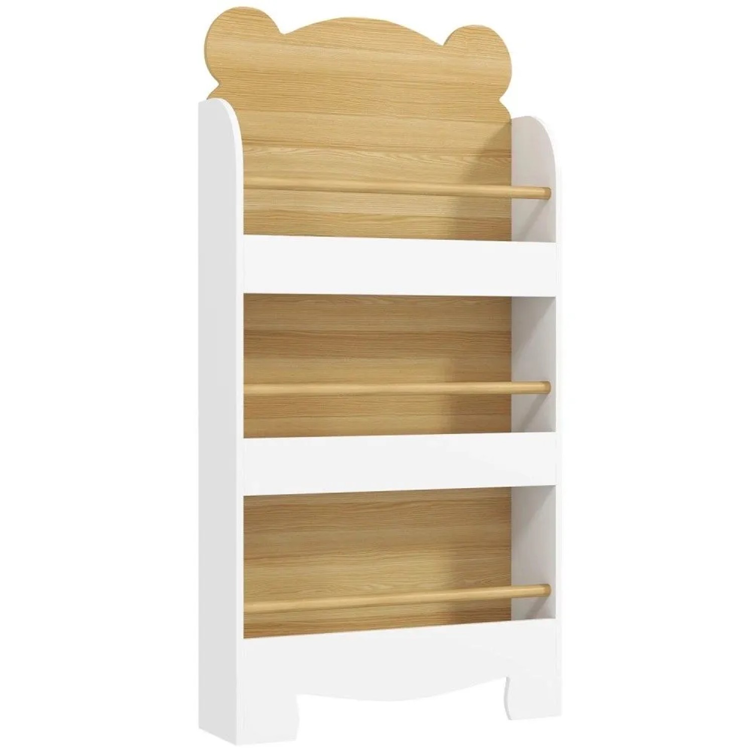 AIYAPLAY Bücherregal für Kinder Kinderregal mit 3 Ablagen aus Holz
