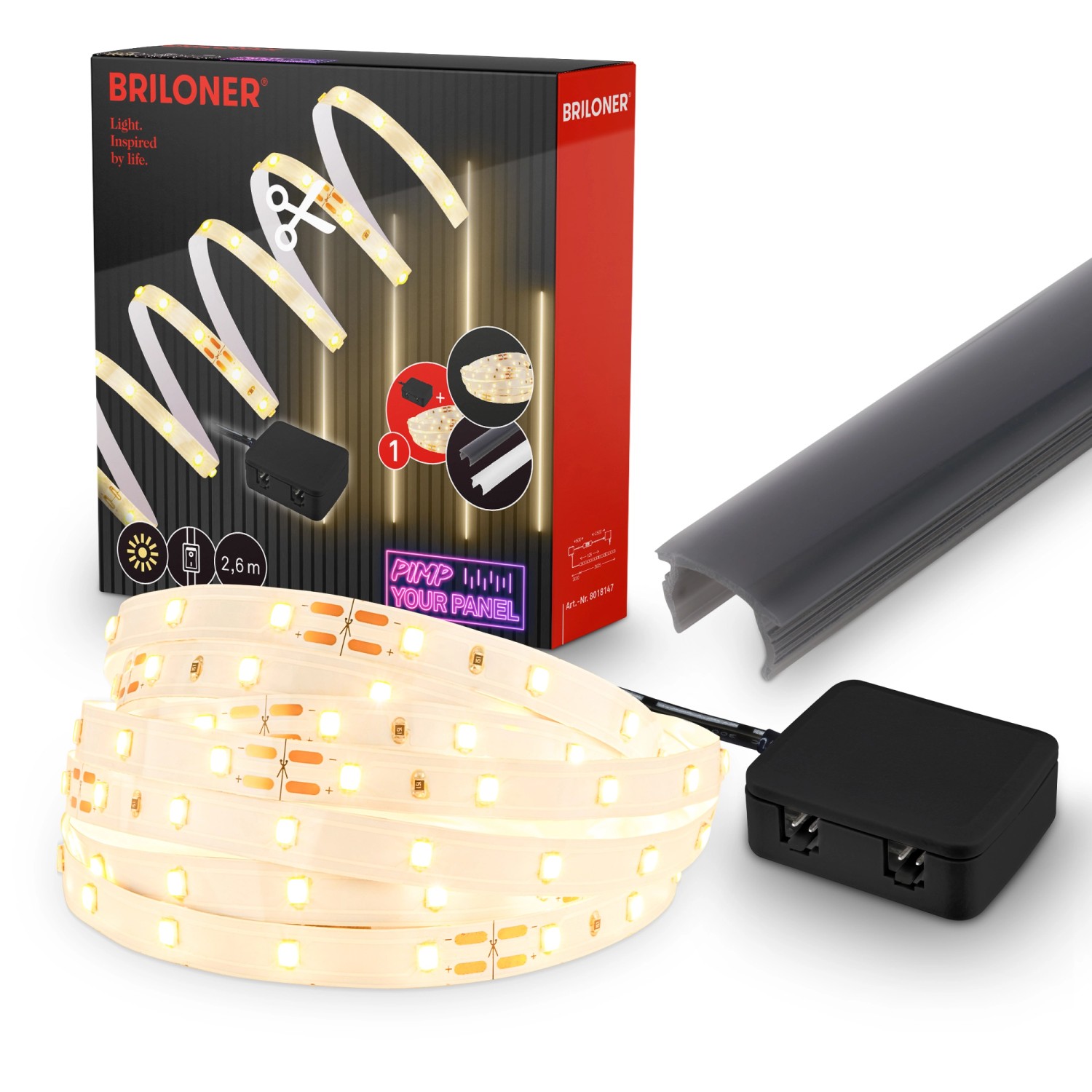 Briloner LED-Band Starter-Set 2,6 m Weiß günstig online kaufen