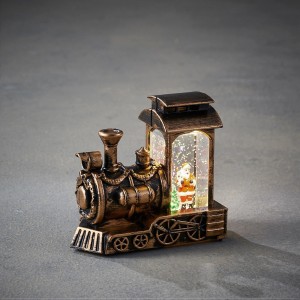 Antike Dampflok Laterne von Luca Lighting mit warmweißer LED als Weihnachtsdeko.