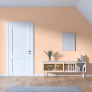 Wohnraum in Sandbeige mit CREATE! Wandfarbe Jesper. Matte, helle Wandfarbe für Innen.