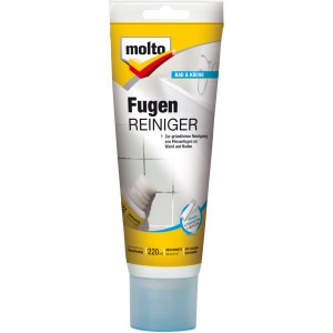Molto Fugen Reiniger 220ml mit Schwamm zur Fliesenreinigung in Bad und Küche.