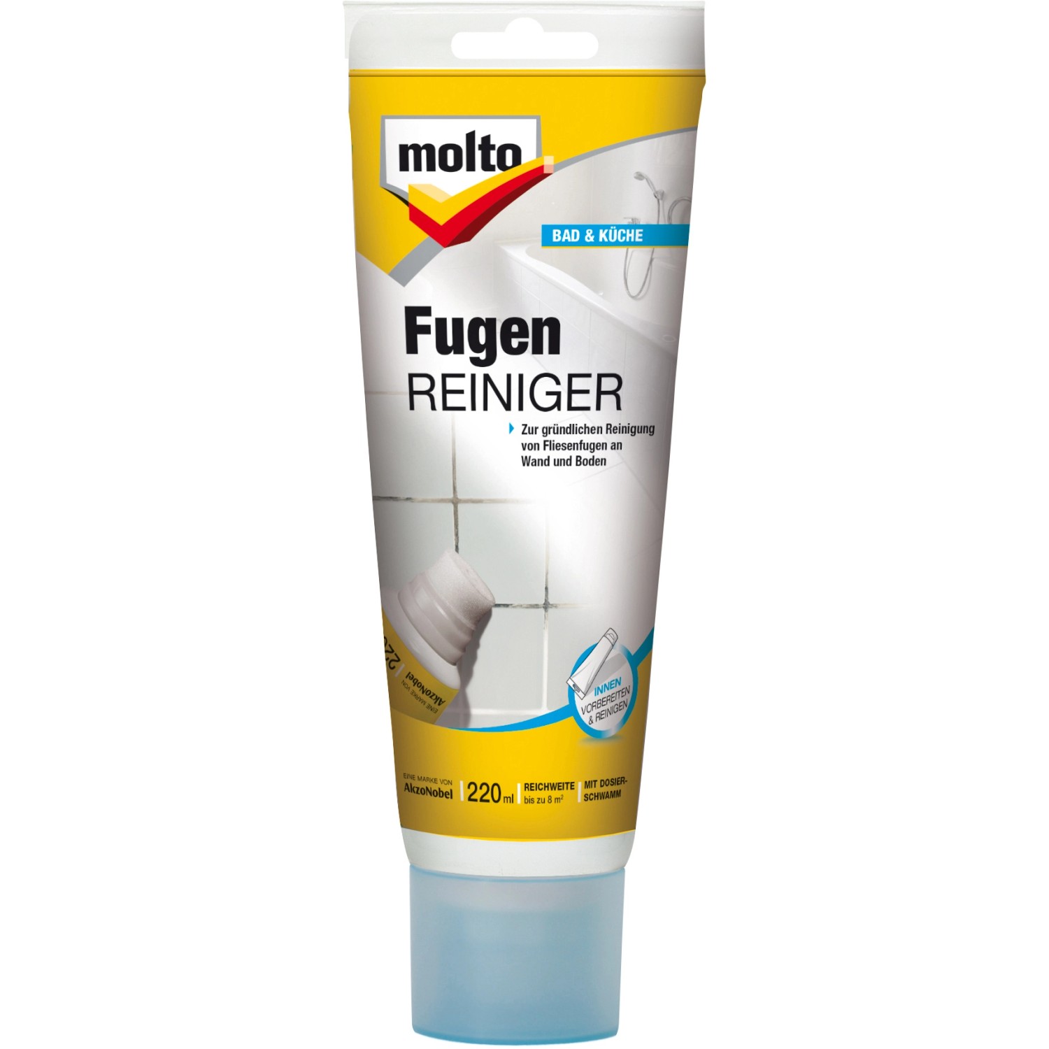 Molto Fugen Reiniger mit Dosierschwamm 220 ml