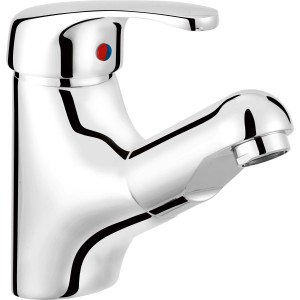 Glänzende Chrom baliv Waschtischarmatur WT-5091 mit Einhebelmischer.