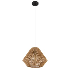 Hängeleuchte Houdini Natur, Ø 35 cm, aus Seilgeflecht in Beige. Pendelleuchte für Wohnräume.