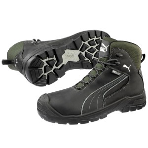 Schwarze Puma Safety Cascades Mid S3 Arbeitsschuhe, Größe 36.