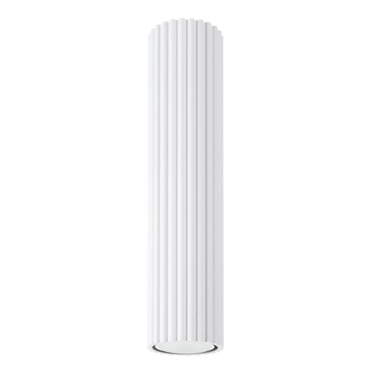 Licht-Erlebnisse Deckenleuchte Aufputz Weiß Aluminium GU10 Rund Ø 6,5 CM Schmal 30 CM Hoch Modern