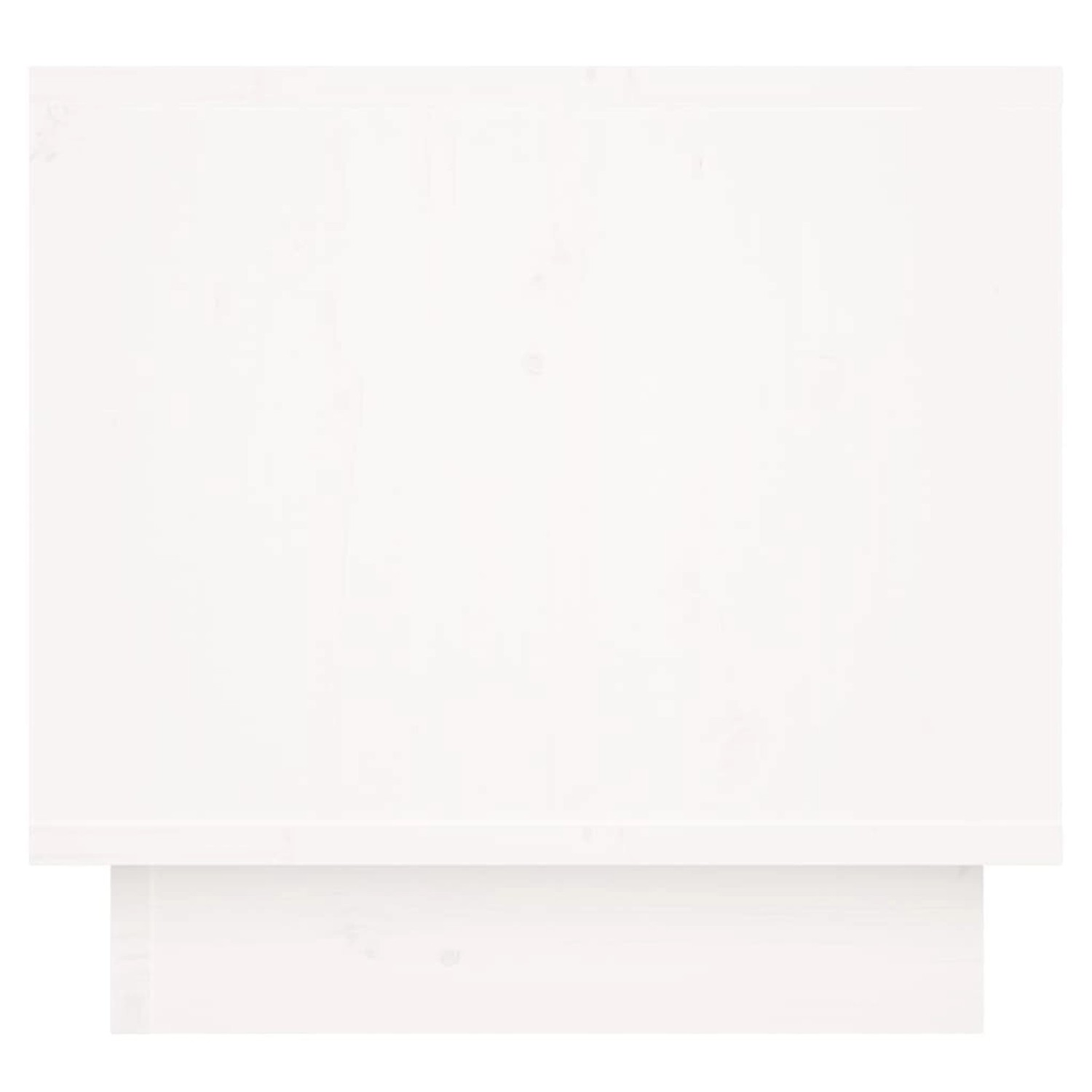 Weißer vidaXL Nachttisch aus Kiefernholz, 35x34x32 cm. Schlichtes Design für Schlafzimmer.