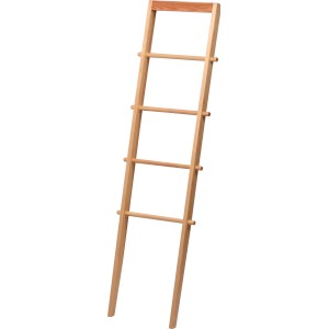 Dobar Handtuchleiter aus Holz mit 4 Sprossen für textile Aufbewahrung.