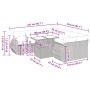 vidaXL 9-tlg. Garten-Sofagarnitur, beige Poly Rattan mit Tisch und Kissen. Gartenmöbel-Set für Terrasse und Garten.