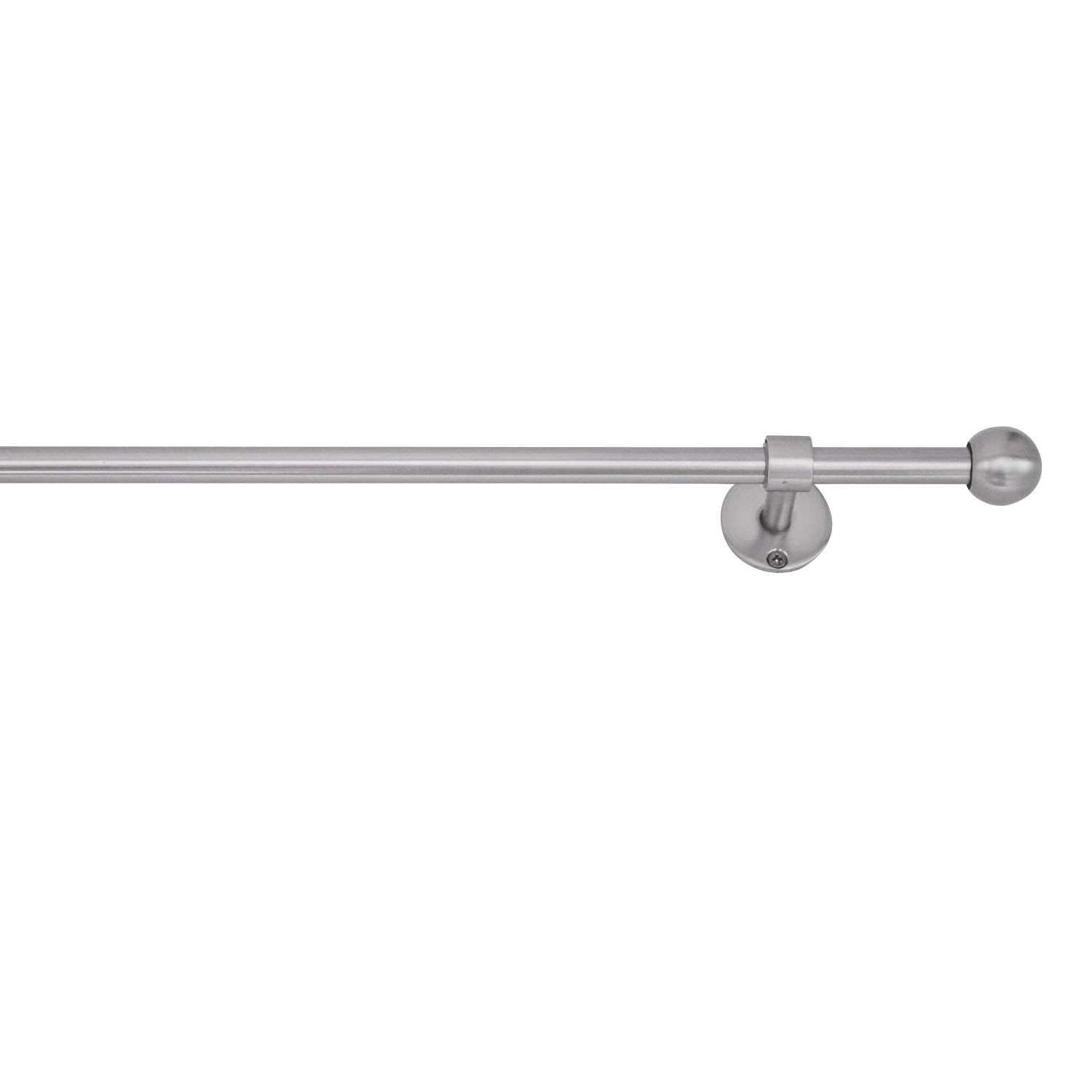 Mydeco Gardinenstange Komplettset, ausziehbar, Edelstahl-Optik, 160-280cm.