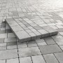 Mehrformat-Pflaster Encanto Beton Antik Grau-Nuanciert, verschiedene Formate und Verlegemuster.