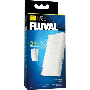 Fluval Schaumstoffpatrone 104, 2er-Pack für Aquarium Außenfilter.
