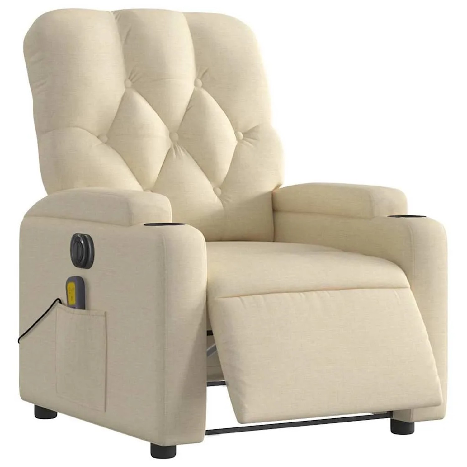 vidaXL Massagesessel Elektrisch Creme Stoff 3204707 günstig online kaufen