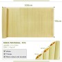 Beige PVC Sichtschutzmatte 90x300cm, gerollt, für Balkon & Garten. Wetterfester Windschutz mit hohlen Lamellen.