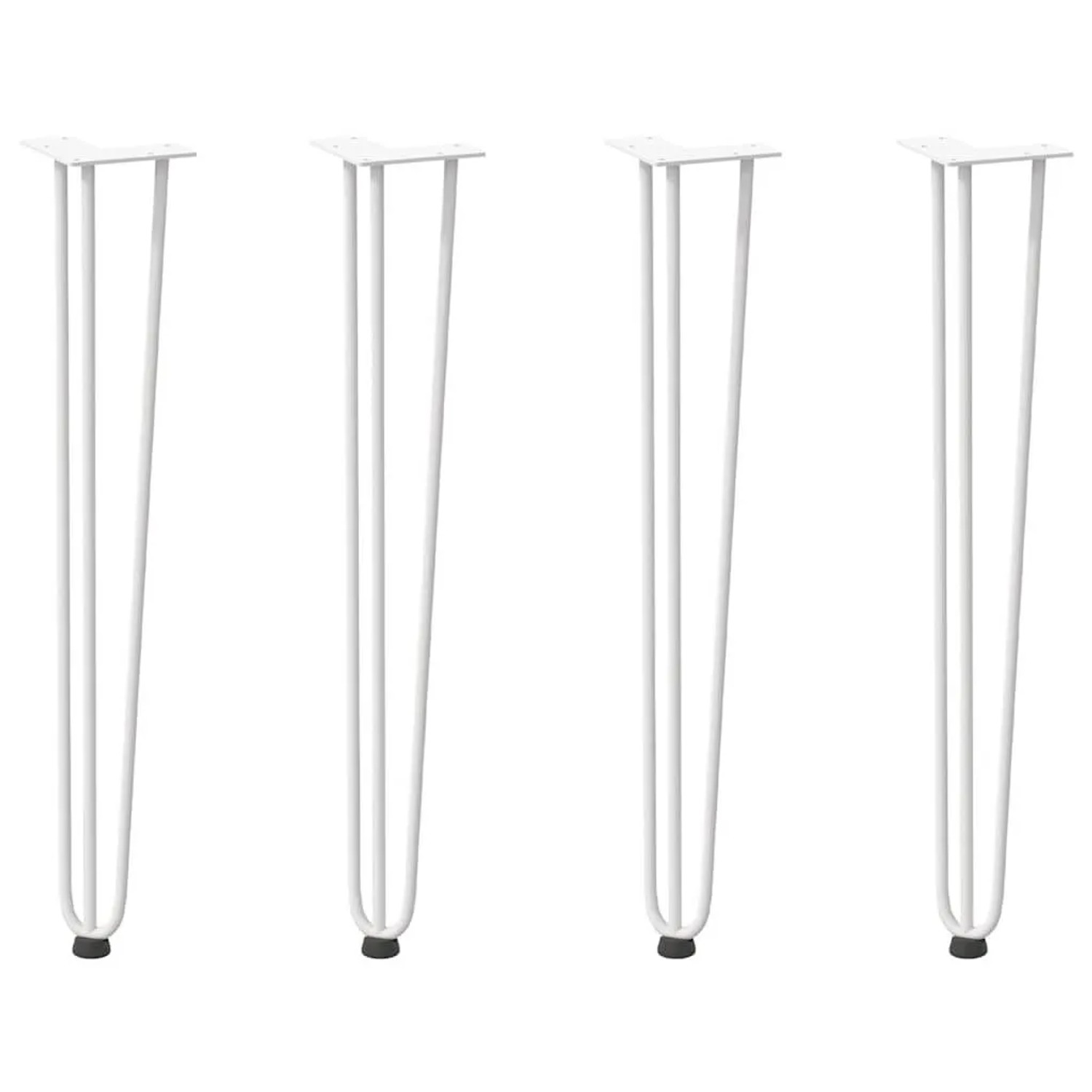 vidaXL Haarnadelbeine für Konsolentische 4 Stk Weiß 72 cm Massivstahl 40124 günstig online kaufen