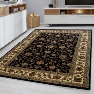 Ayyildiz Orientteppich Marrakesh 210, schwarz, 200x290 cm. Kurzflorteppich mit orientalischem Muster.