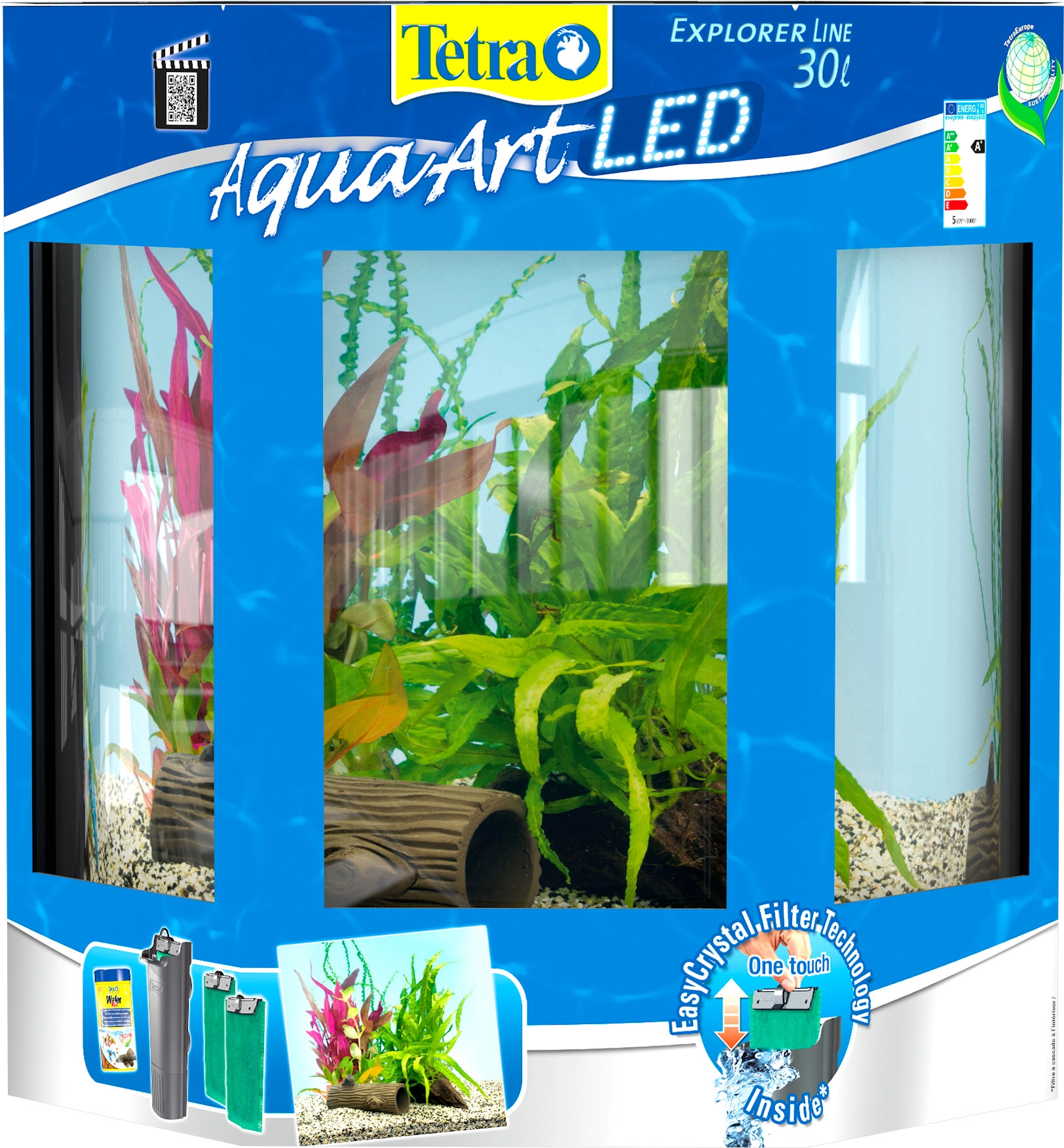 Tetra l 30 Aquarium-Set Anthrazit bei AquaArt kaufen Line Crayfish OBI LED Explorer II