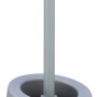 Wenko WC-Bürstengarnitur Badi Keramik Grau, moderne WC-Bürste mit Silikonbürste.