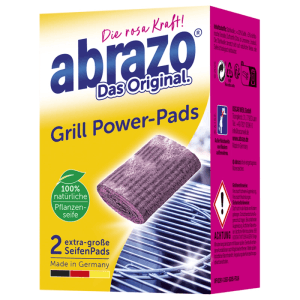 abrazo Grill Power-Pads, extra-groß, 2 Stück. Reiniger für Grillroste und Backöfen.
