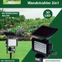 Westfalia Solar Wandstrahler 2in1 mit Bewegungsmelder, schwarze LED Außenleuchte für Wand und Garten.