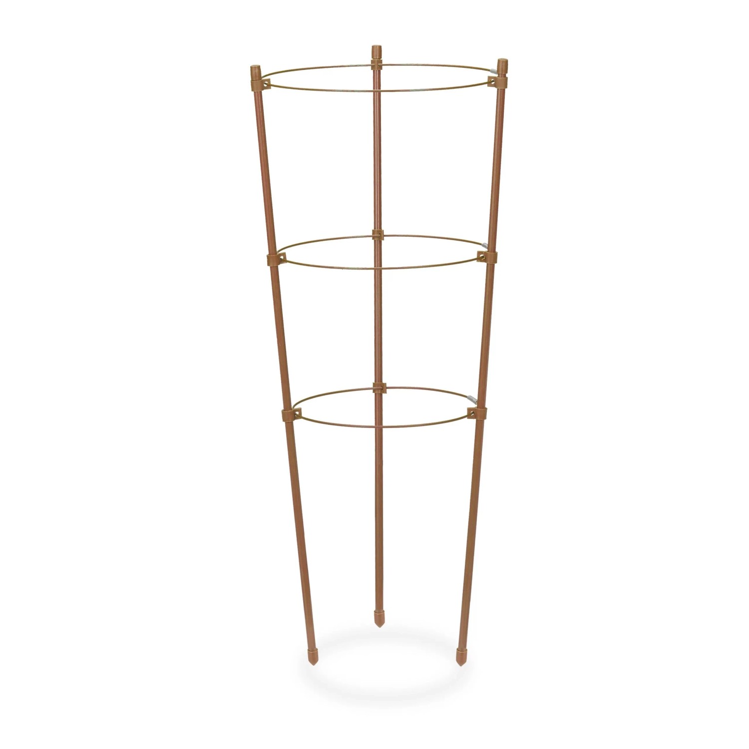 Relaxdays Rankhilfe 4er Set Eisen Kunststoff Braun Höhenverstellbar 45 cm x 22 cm 320 g