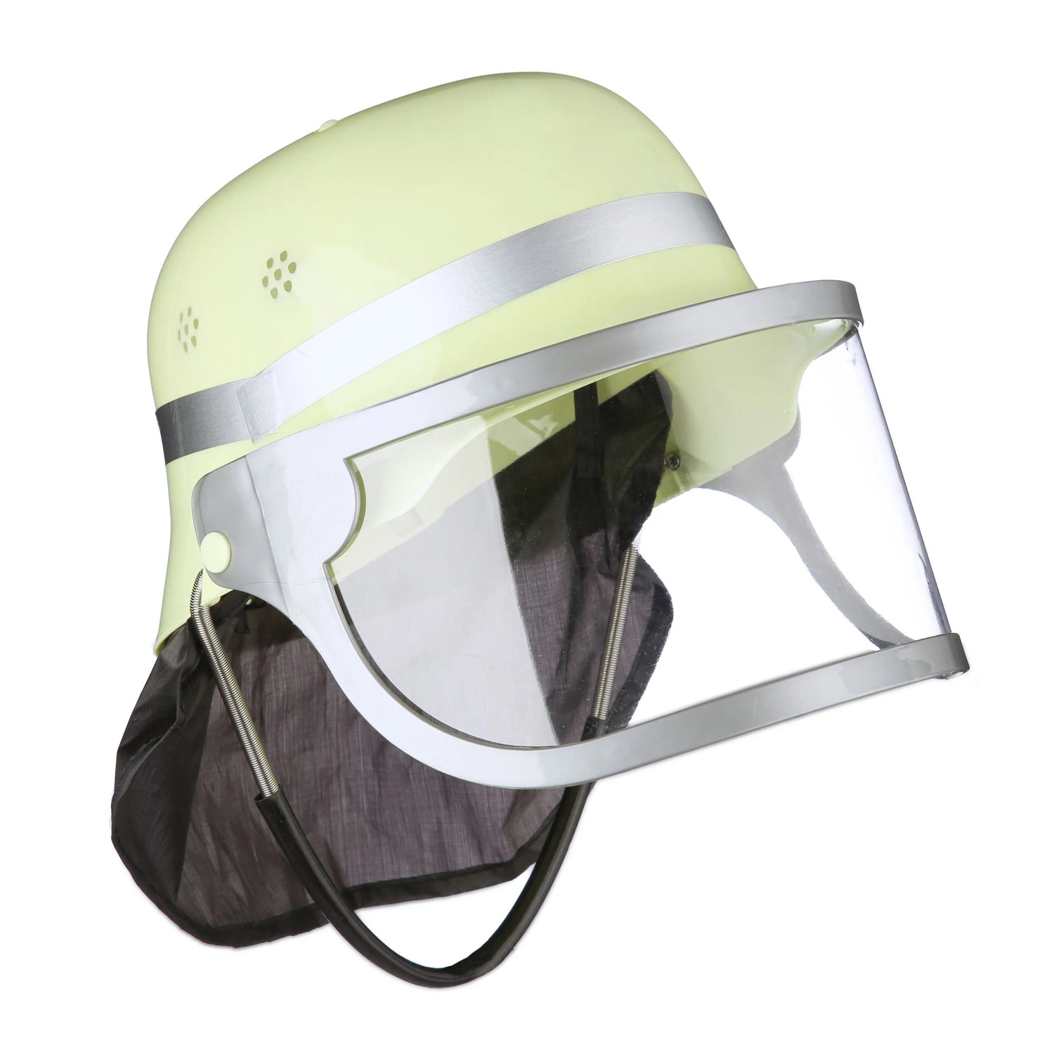 Relaxdays Feuerwehrhelm für Kinder Kunststoff Gelb Klappbares Visier 200 g