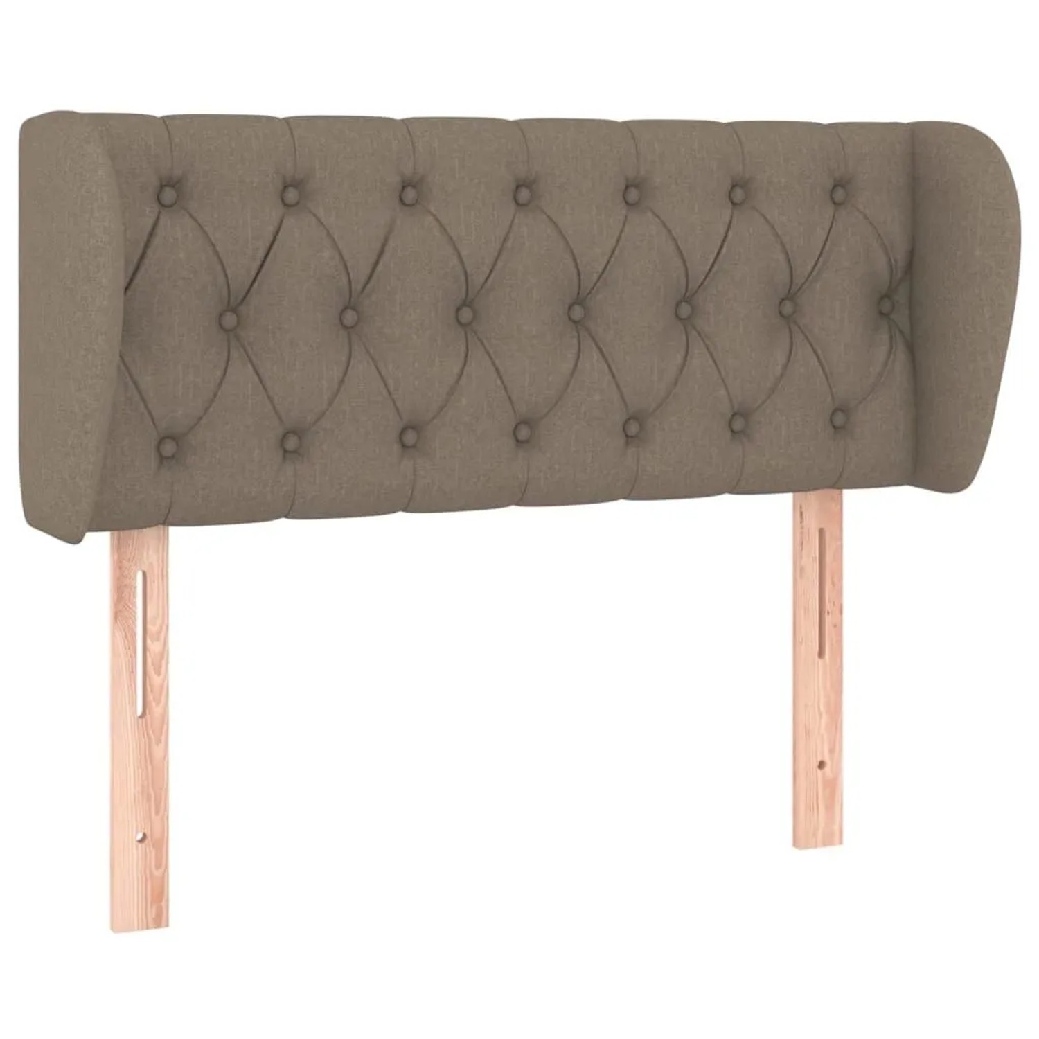 vidaXL Kopfteil mit Ohren Taupe 93x23x78/88 cm Stoff 3117466