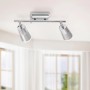 Moderne 2-flammige LED-Deckenleuchte Dalli in Chrom von Just Light.