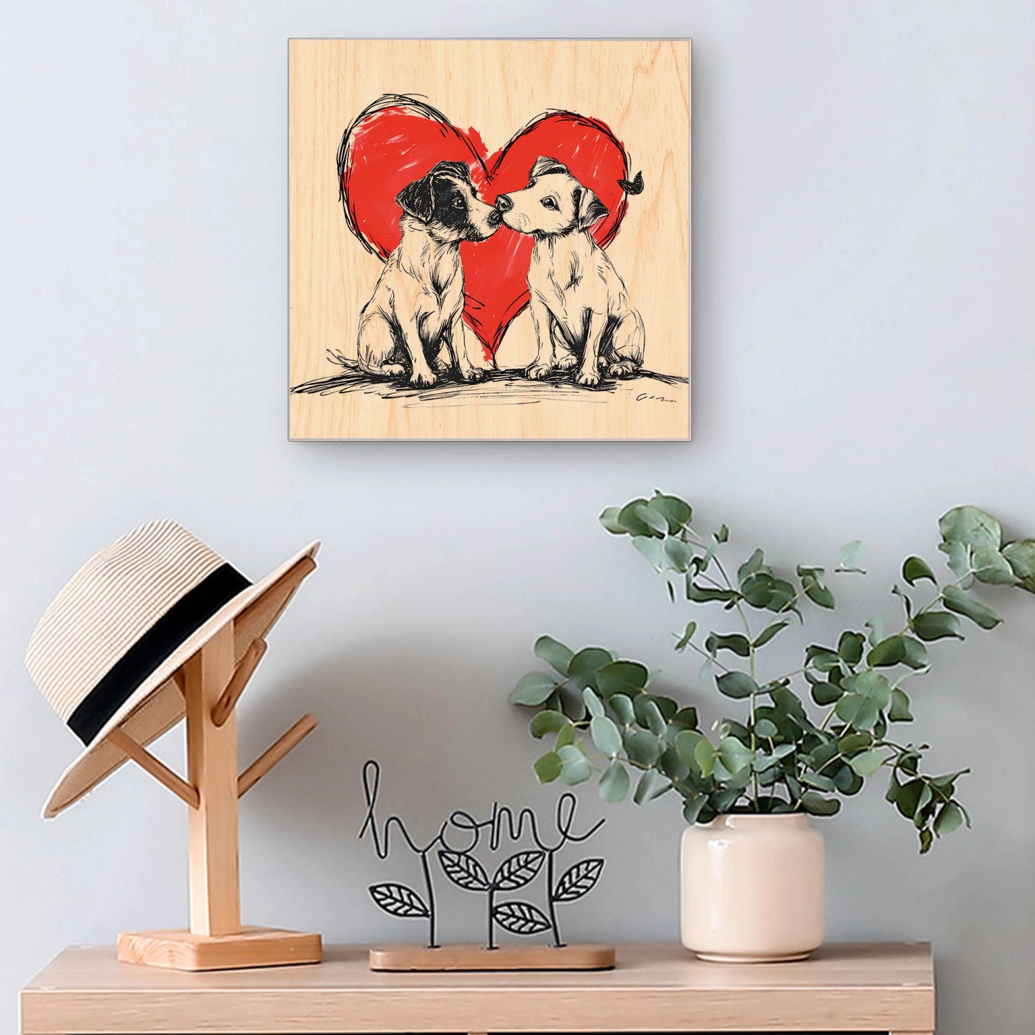 Banjado Schlüsselkasten mit Hunde-Motiv und 50 Haken zur Schlüsselaufbewahrung.